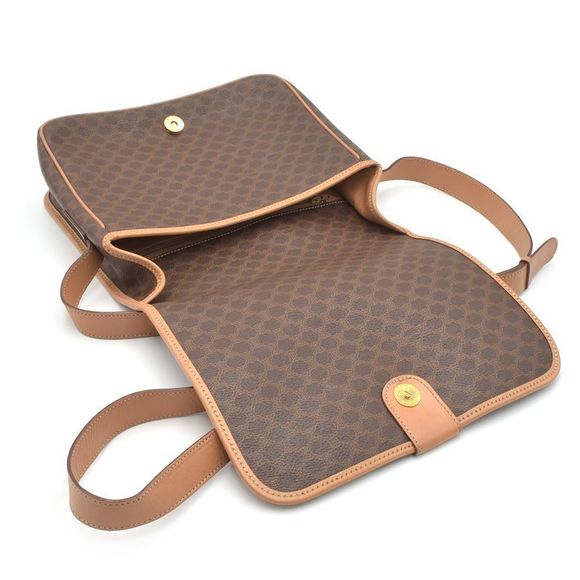 Celine Shoulder Bag Leather Macadam Brown - Picture 5 of 8